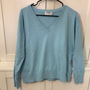 Old Navy Women's Sky Blue V-Neck Sweater